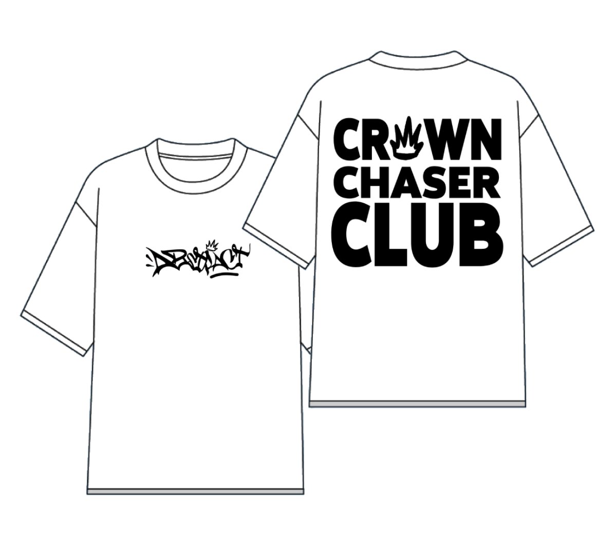 Abstract - Crown Chaser Club Tee "Black"