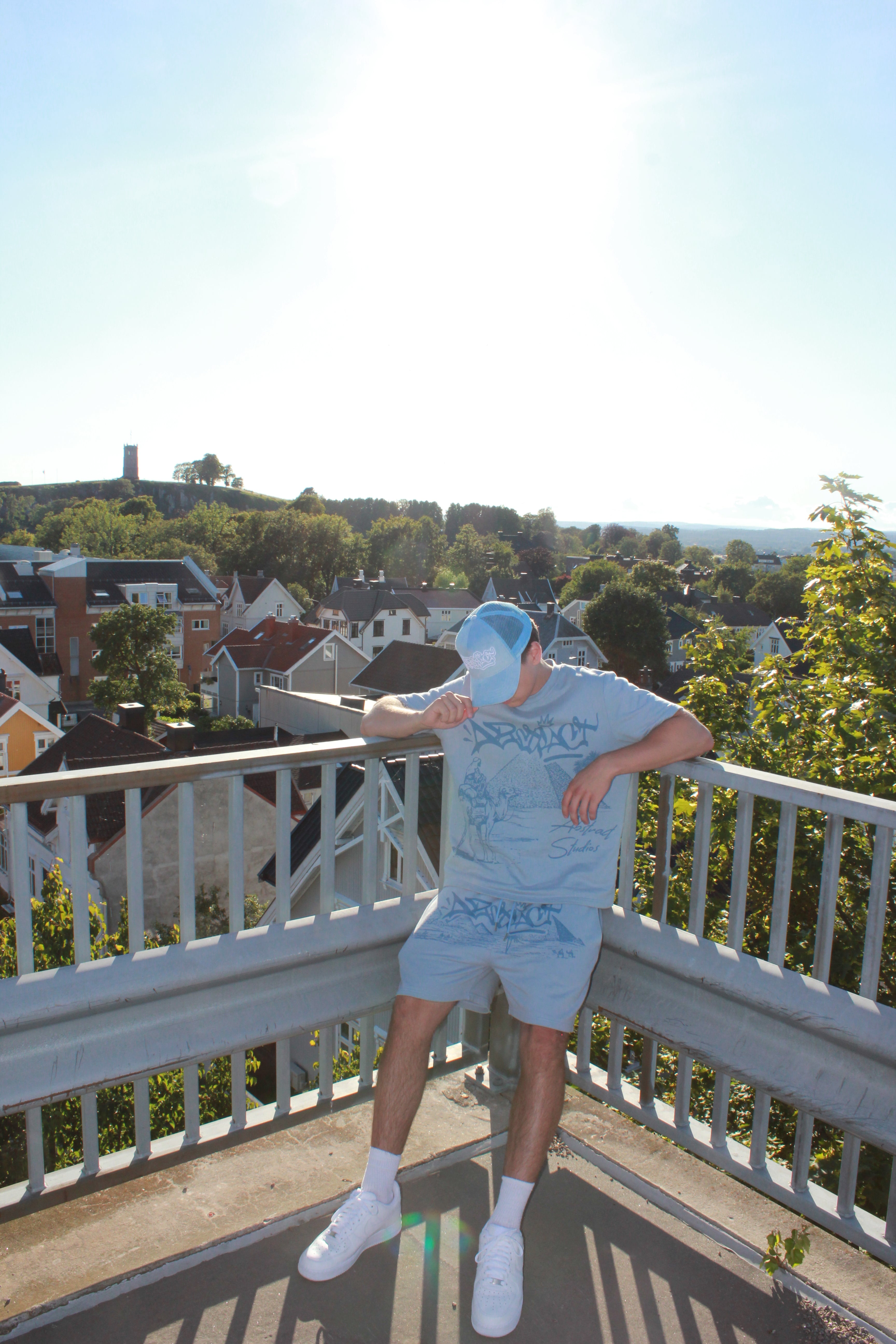 Abstract - Suede Trucker Hat "Baby Blue"