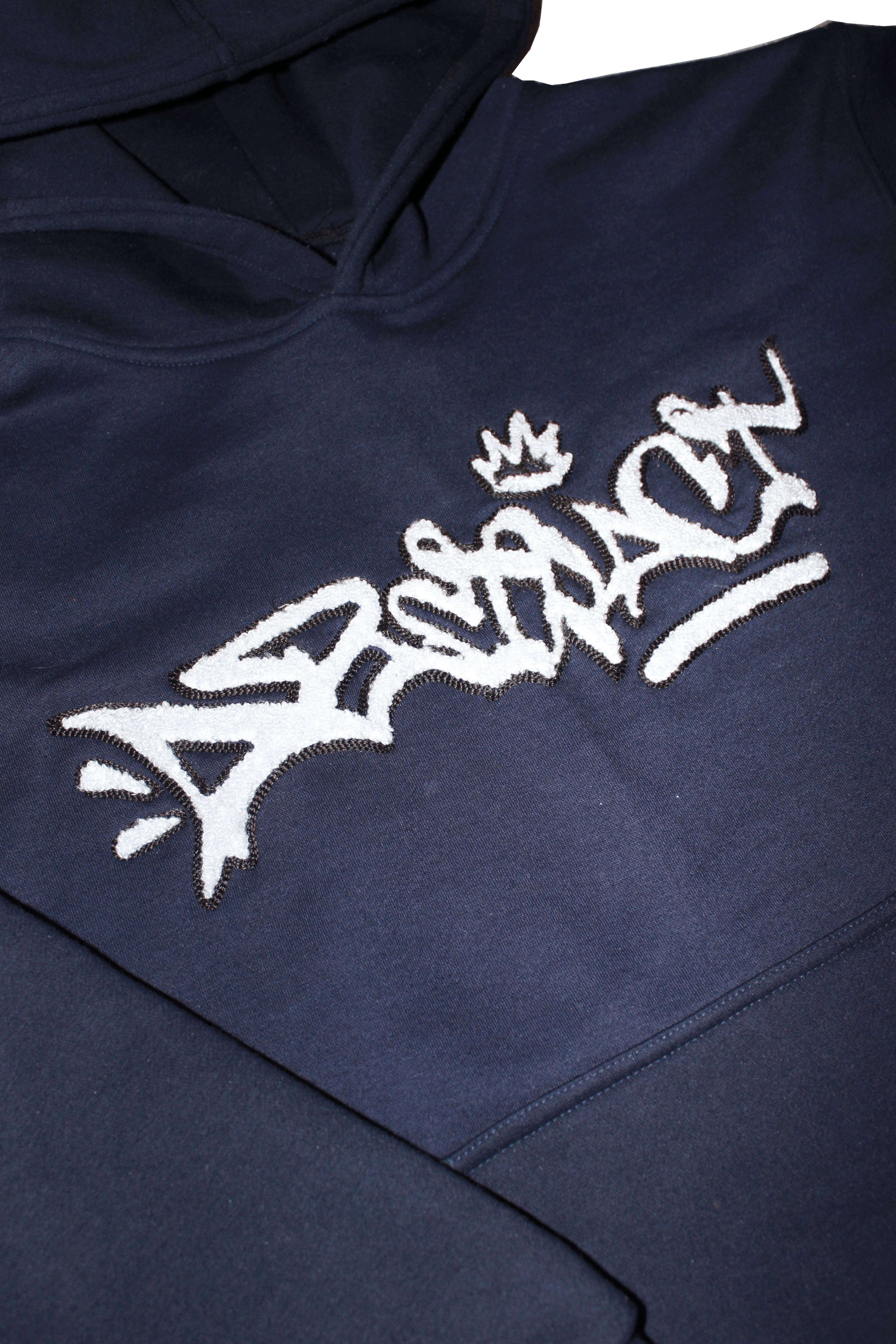 Abstract - Chenille Hoodie "Navy"