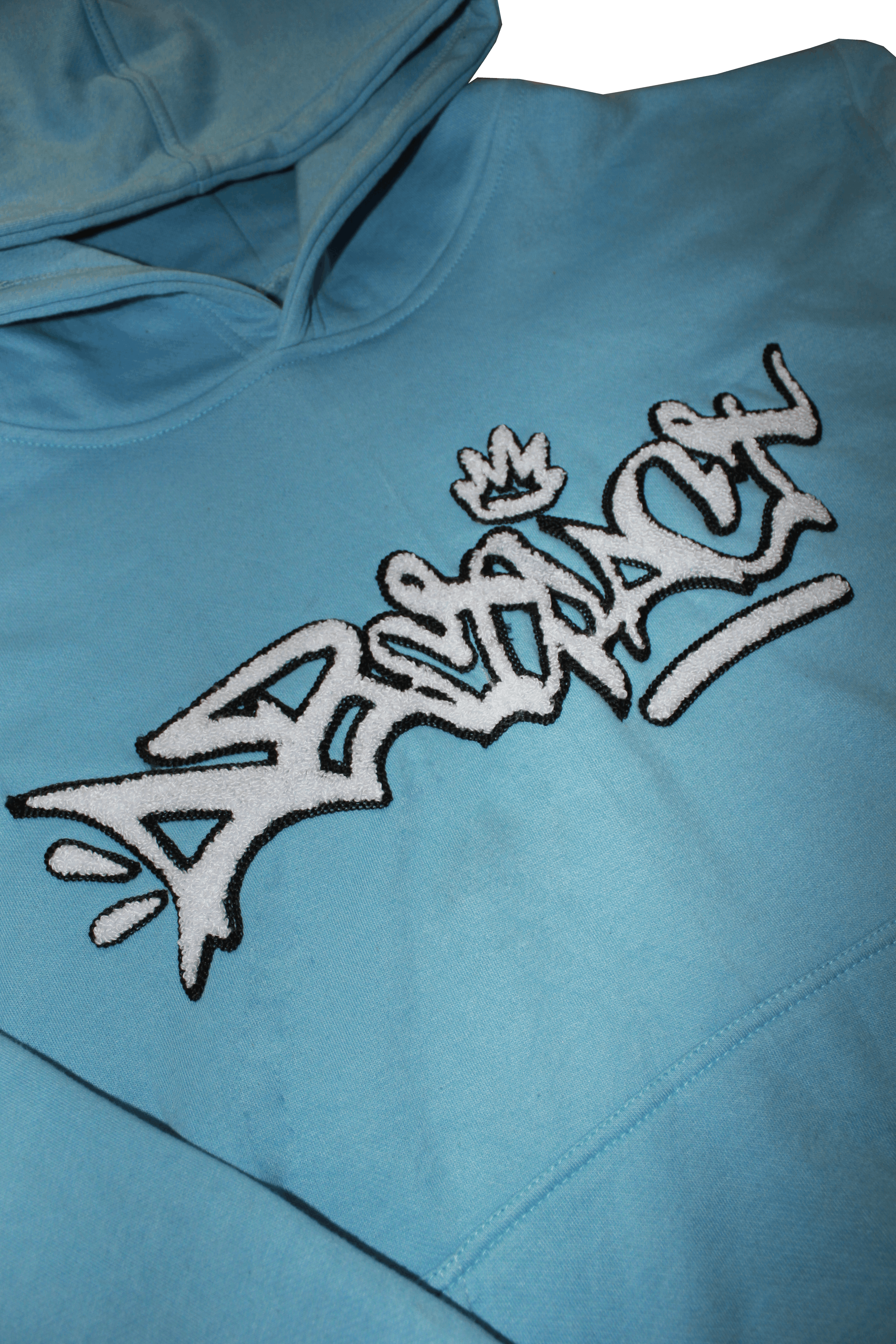 Abstract - Chenille Hoodie "Baby Blue"