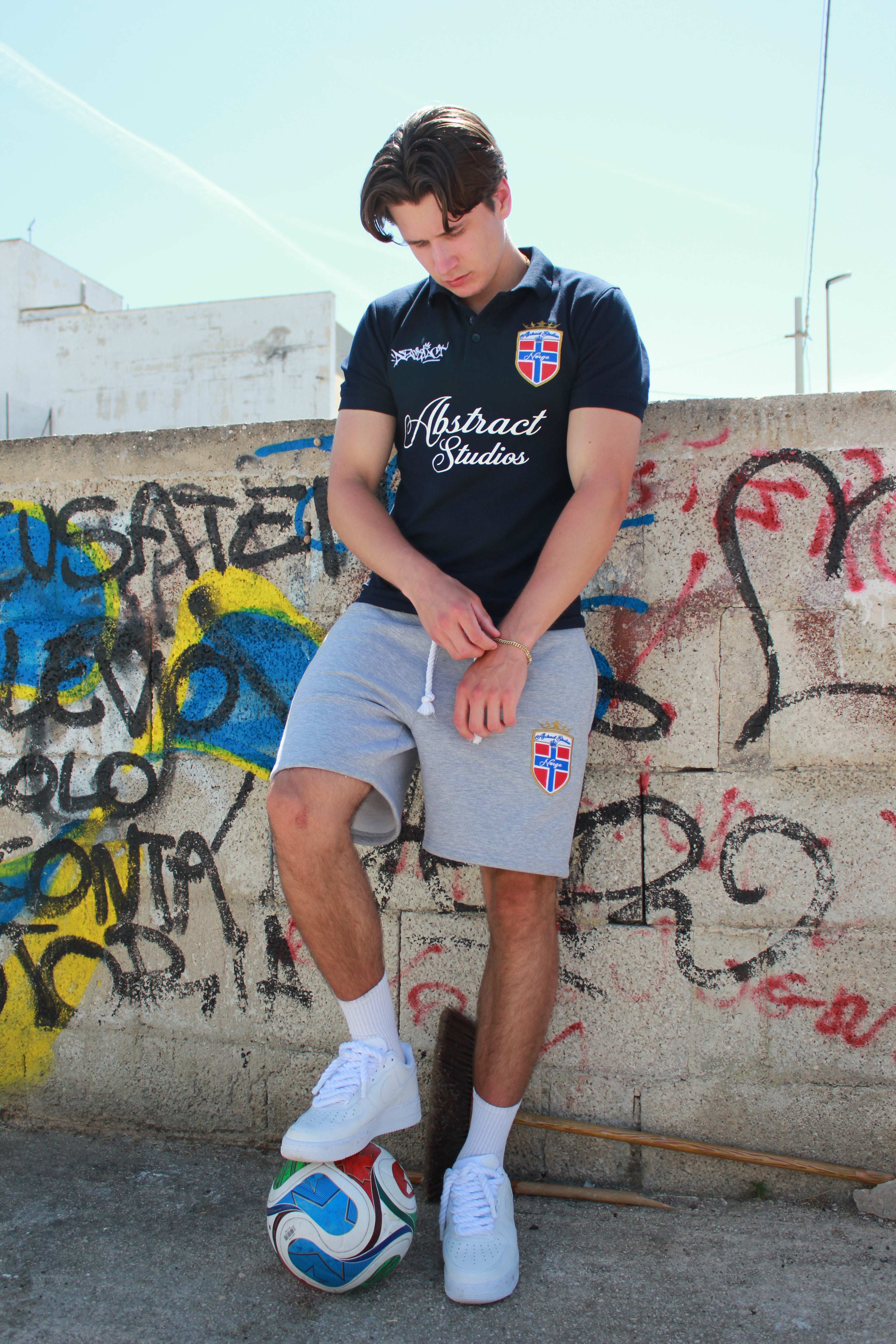 Abstract - Norway Pique "Navy"
