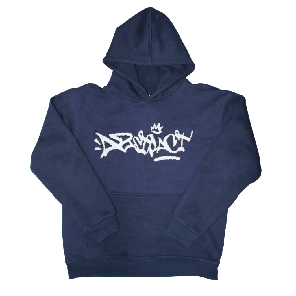 Abstract - Chenille Hoodie "Navy"