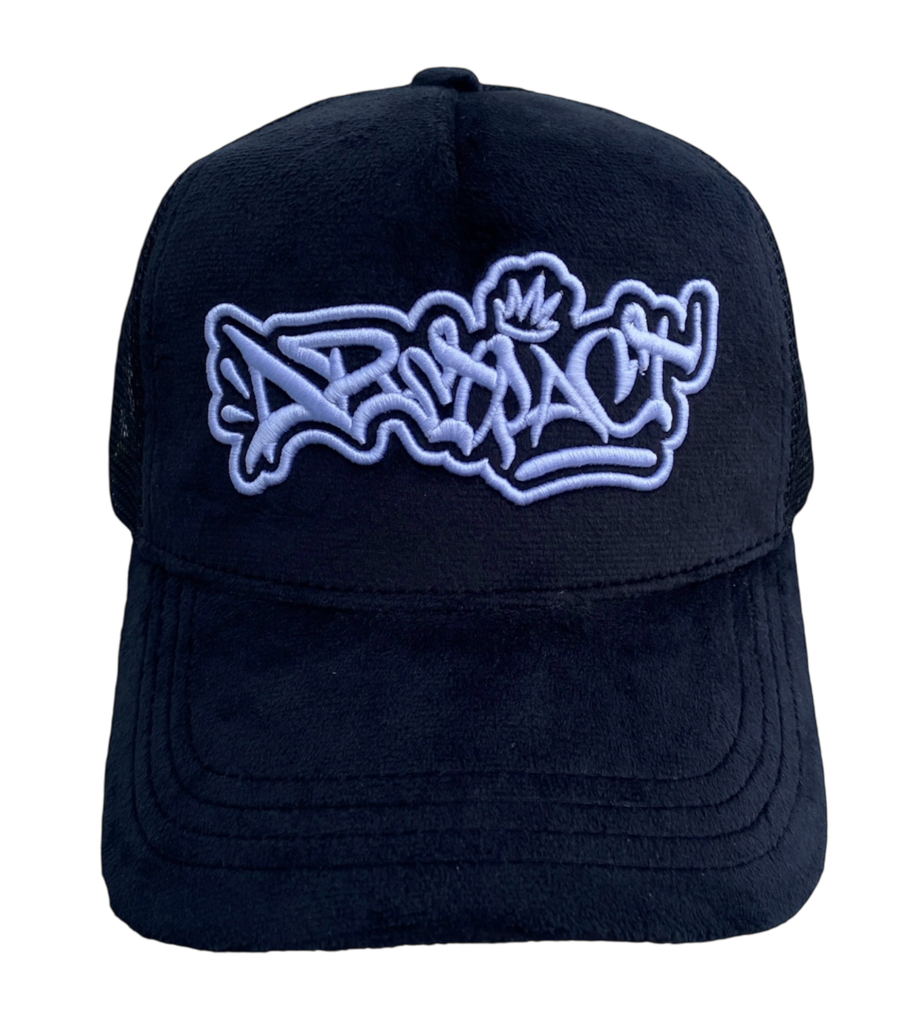 Abstract - Suede Trucker Hat "Black"
