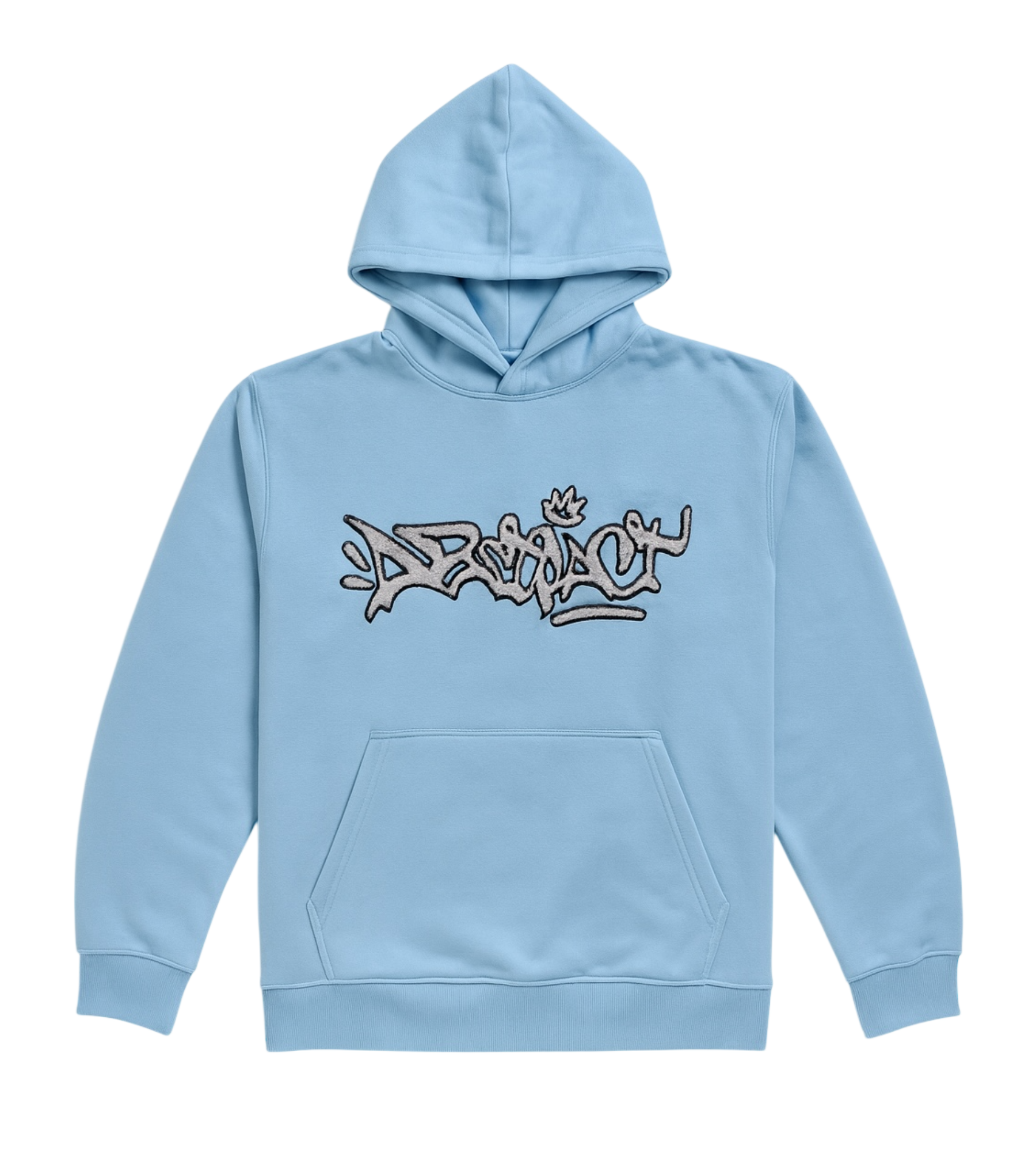 Abstract - Chenille Hoodie "Baby Blue"