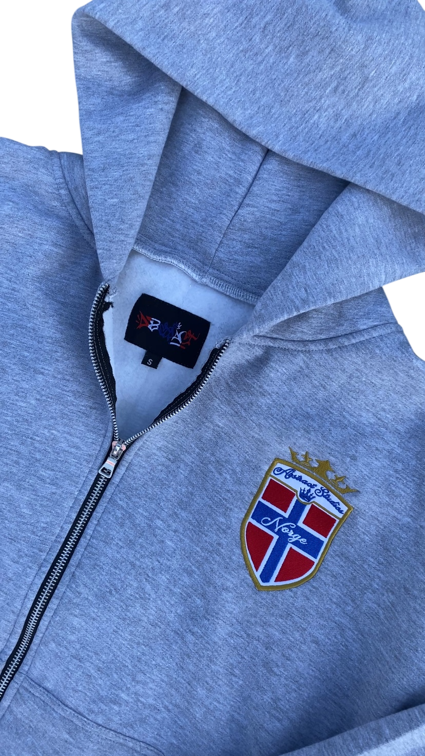 Abstract - Norway Zip Up Hoodie "Grey"