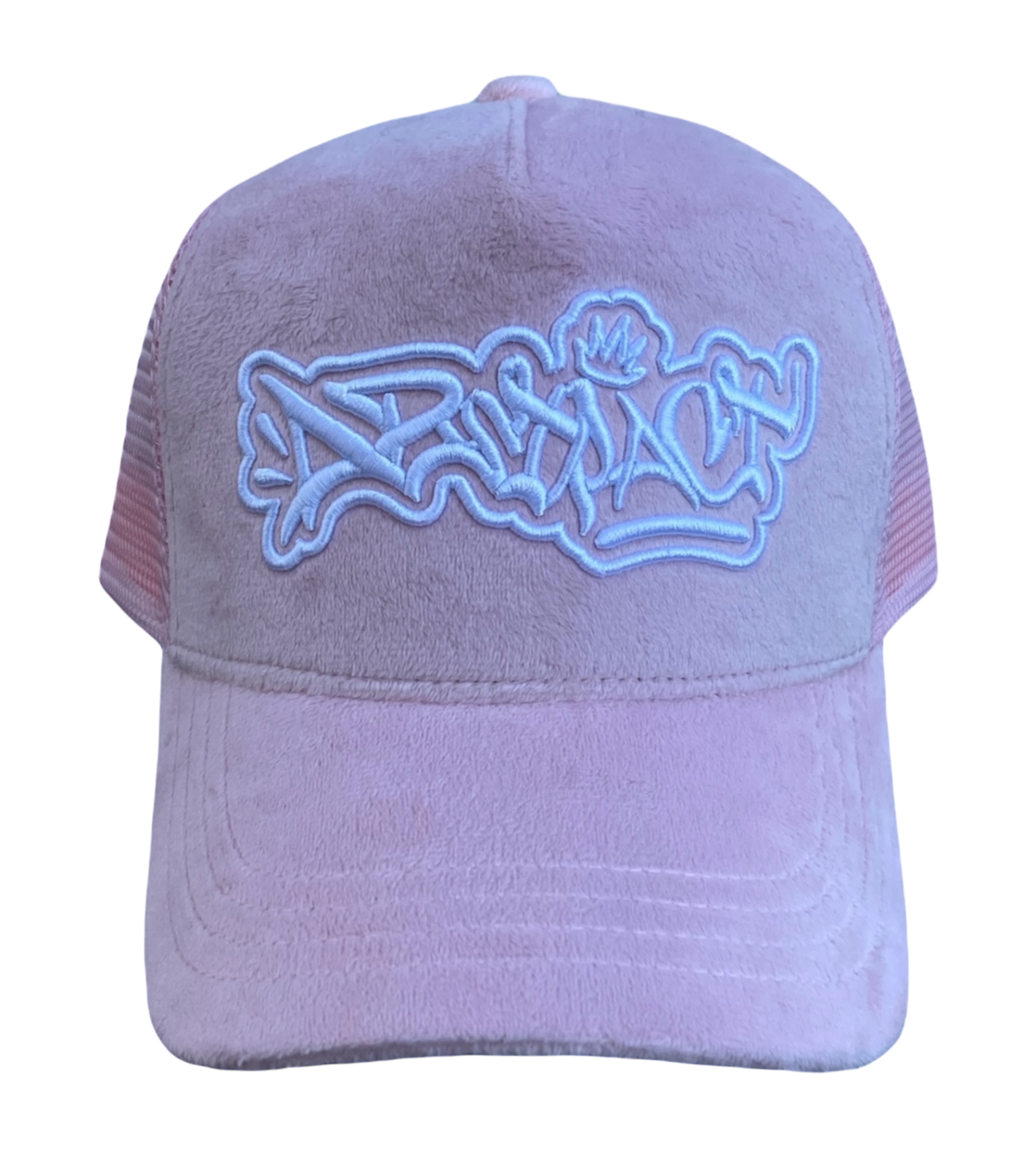 Abstract - Suede Trucker Hat "Baby Pink"