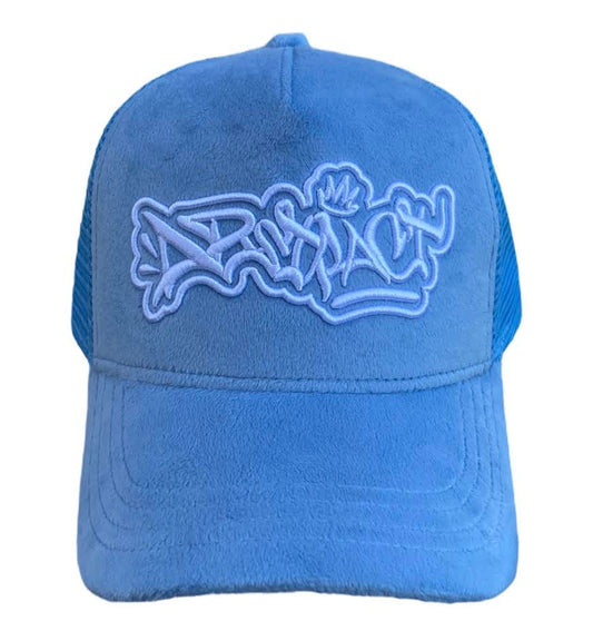 Abstract - Suede Trucker Hat "Baby Blue"