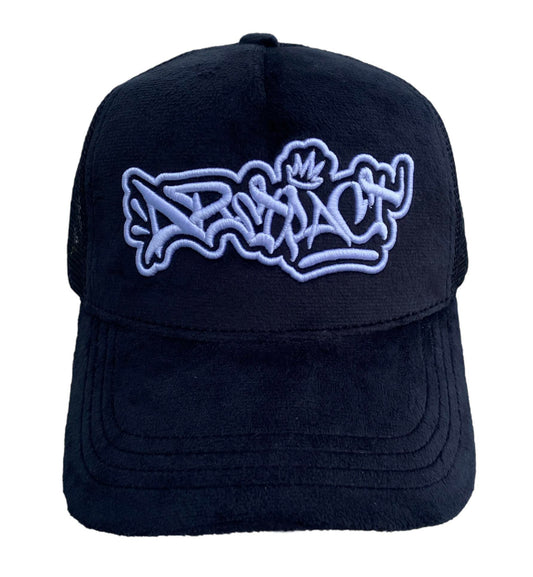 Abstract - Suede Trucker Hat "Black"