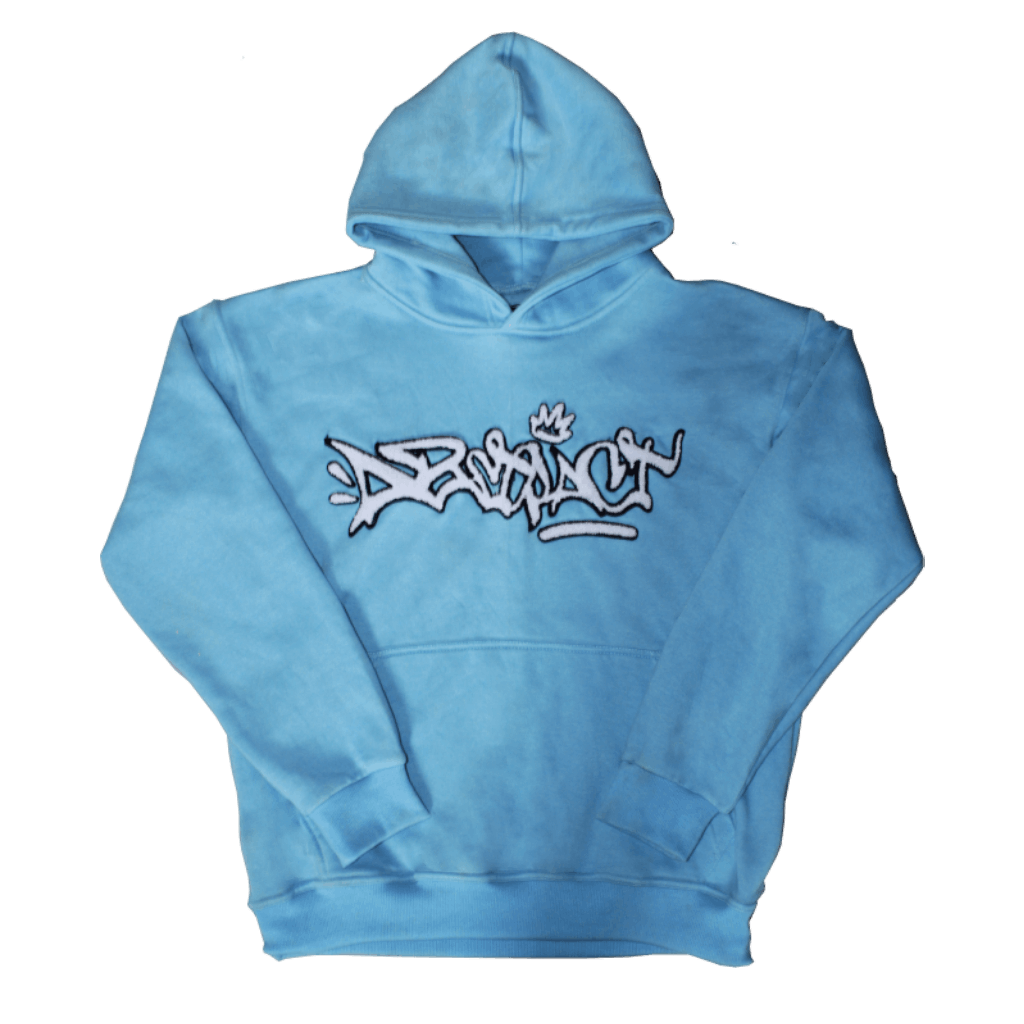 Abstract - Chenille Hoodie "Baby Blue"
