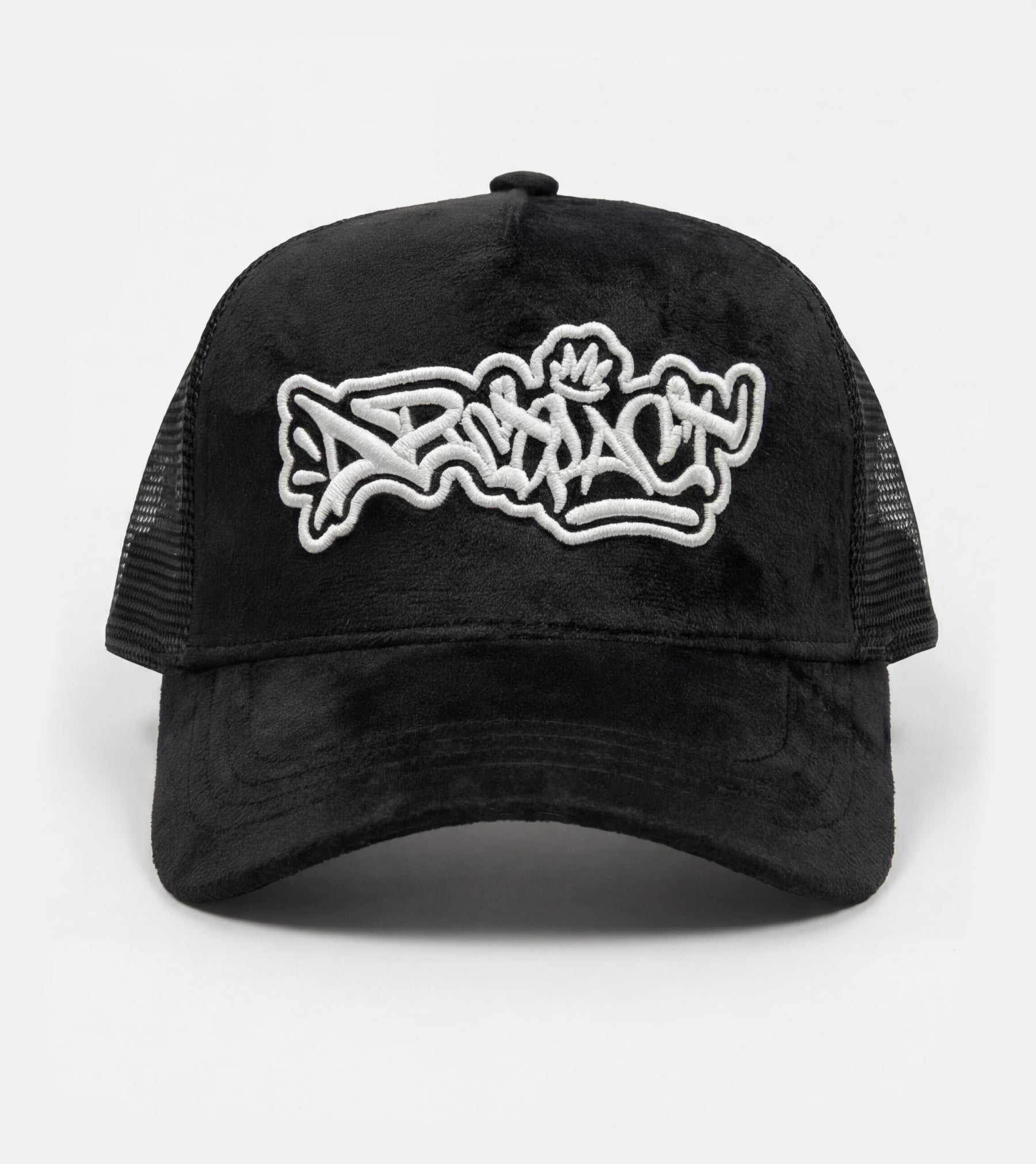 Abstract - Suede Trucker Hat "Black"