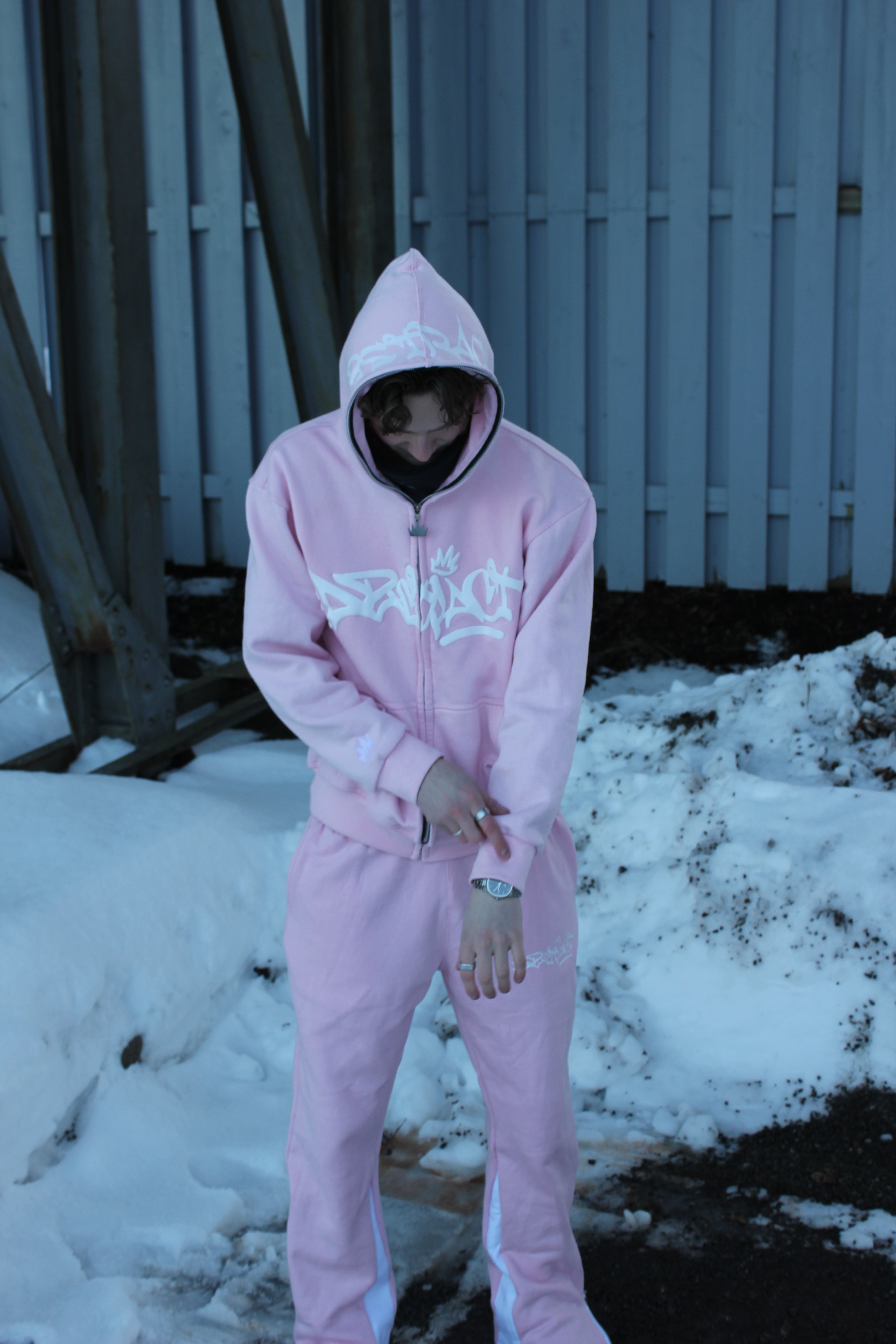 Abstract - Fullzip Pink/White