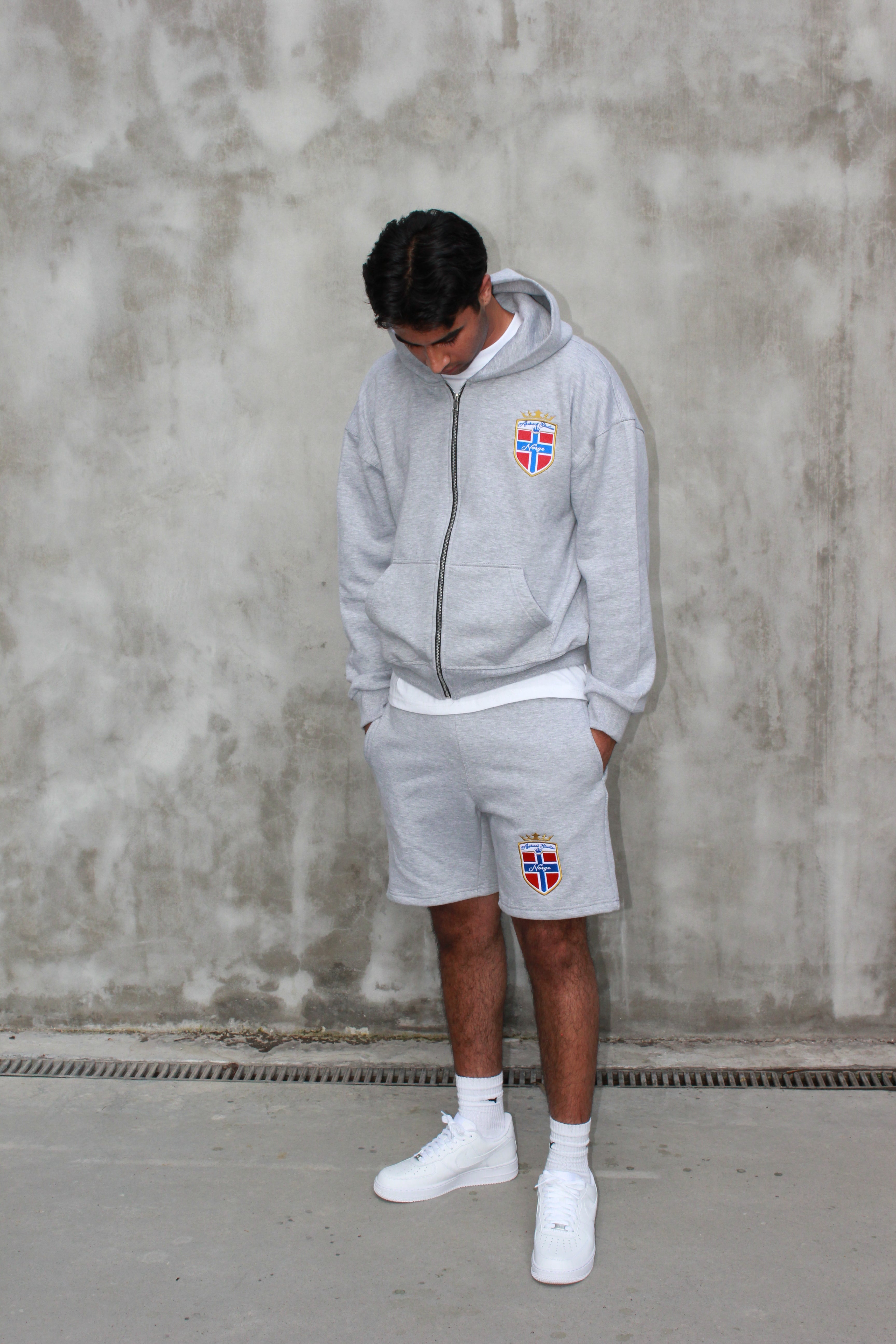 Abstract - Norway Zip Up Hoodie "Grey"