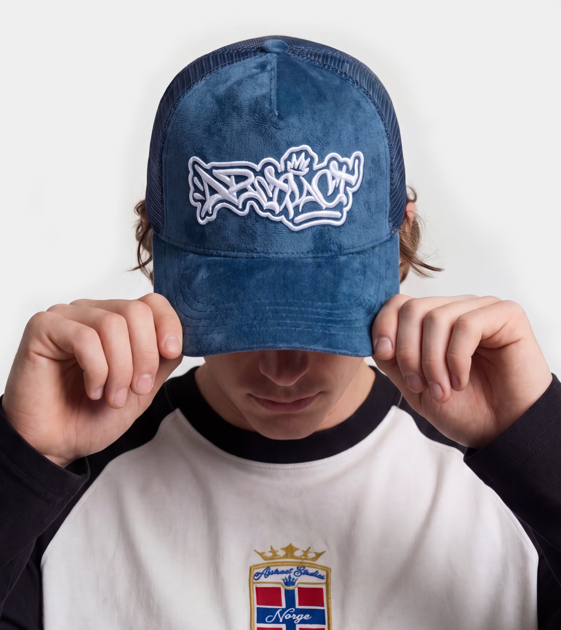 Abstract - Suede Caps "Navy"
