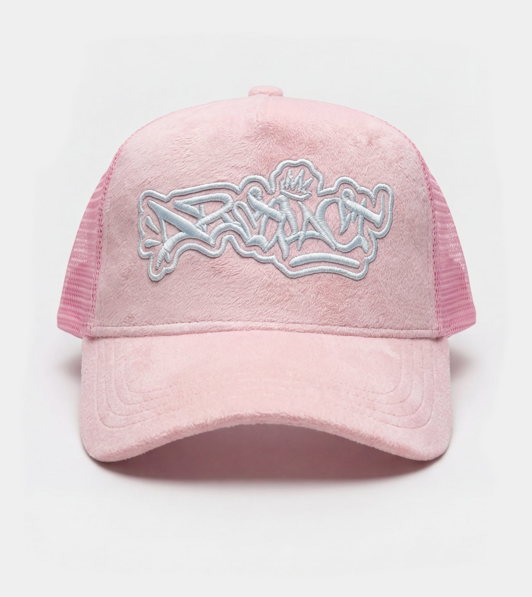 Abstract - Suede Trucker Hat "Baby Pink"